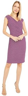 Brandie Cap Sleeve Day Dress (Exotic Ruby/Port Blue/Sparkling Champagne) Women's Dress