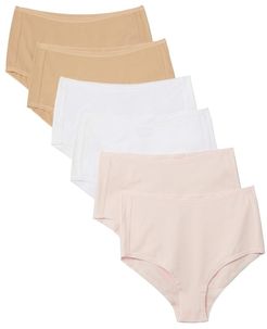 Organic Cotton High-Rise Hipster 6-Pack (Neutrals (New CC)) Women's Underwear