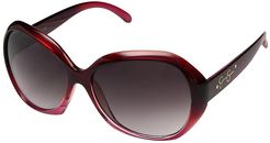 Plastic Oval (Berry Fade) Fashion Sunglasses