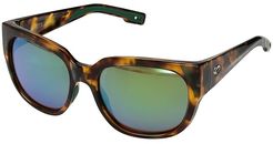 Waterwoman (Green Mirror 580G/Shiny Palm Tortoise Frame) Fashion Sunglasses