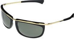 RB2219 Olympian Aviator Sunglasses 59 mm - Polarized (Black) Fashion Sunglasses