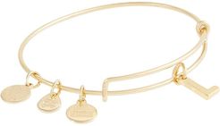 Initial L III Bangle Bracelet (Shiny Gold) Bracelet