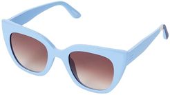 Sydney (Matte Poolside Blue/Brown Gradient) Fashion Sunglasses