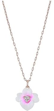 Precious Pansy Enamel Mini Pendant Necklace (Pink Multi) Necklace