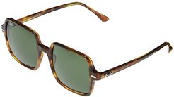 RB1973 Square II Sunglasses 53 mm (Striped Havana) Fashion Sunglasses