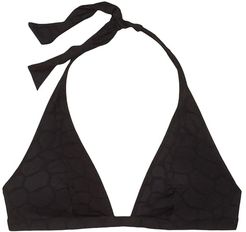 Flechie Turtle Jaqcuard Bikini Top (Black) Women's Swimwear