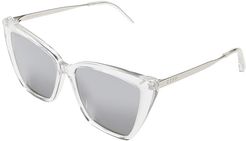 Becky II (Clear Leopard/Grey 1) Fashion Sunglasses