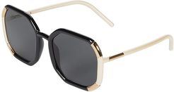 0PR20XS (Black/Ivory/Dark Grey) Fashion Sunglasses