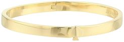 Heritage Spade Thin Metal Spade Button Bangle (Gold) Bracelet