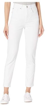Five-Pocket High-Rise Slim in White (White) Women's Jeans