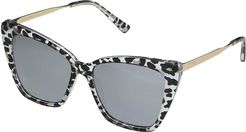 Becky II (Clear Leopard/Grey) Fashion Sunglasses