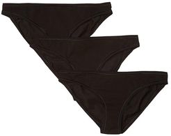 Everyday Cotton Bikini 3-Pack (Black) Women's Underwear