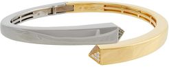 Two-Tone Sterling Silver Statement Bracelet (14K Gold Plating/Black Ruthenium) Bracelet