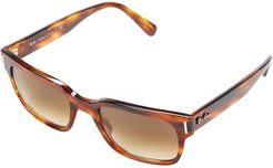 RB2190 Jeffrey (Shiny Striped Havana Frame/Clear Gradient Brown Lens) Goggles