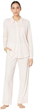 Organic Cotton Cecilia Pajama Set (Pearl Pink) Women's Pajama Sets