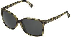 Castaway (Dusty Tortoise Satin/Grey) Fashion Sunglasses