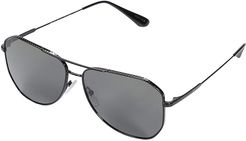 0PR63XS (Black/Polar Dark Grey Crystal/Black) Fashion Sunglasses