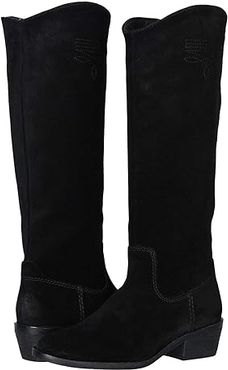 Caden Stitch Tall (Black Suede) Women's Boots