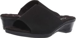 Kerry (Black Micro/Black Patent) Women's Slide Shoes