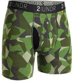 Swing Shift Boxer Briefs (Green Camo) Men's Underwear