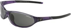 Alpe 2.0 Polarized (Crystal Purple/Smoke Polarized Lens) Athletic Performance Sport Sunglasses