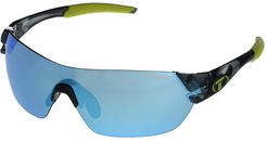 Slice (Crystal Smoke Frame Clarion Blue/AC Red/Clear Lenses) Sport Sunglasses