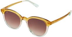 Aaryn (Bright Gold Triple Lamination/Brown Gradient) Fashion Sunglasses