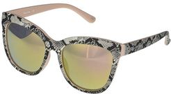 Oversized Cat-Eye (Pink Animal) Fashion Sunglasses