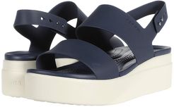 Brooklyn Low Wedge (Navy/Stucco) Women's Wedge Shoes