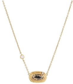 Anna Short Pendant Necklace (Vintage Gold Black Pyrite) Necklace