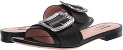 Janna Flat-Crystal/0 (Black) Women's Shoes
