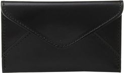 Flat Leather Business Card Case (Black) Coin Purse