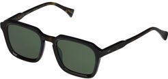 Burel 54 (Kola Tortoise/Green Polarized) Fashion Sunglasses