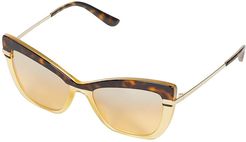 DG4374 (Top Havana on Opal Ochre/Cooper Gold/Orange Mirror/Silver Gradie) Fashion Sunglasses