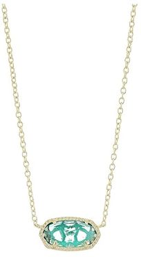 Elisa Birthstone Necklace (December/Gold/London Blue Clear Glass) Necklace