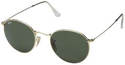 0RB3447 Round Metal 50mm (Gold/Green) Fashion Sunglasses