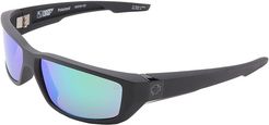 Dirty Mo (Happy Lens) (Matte Black/HD Plus Bronze Polar W/Green Spectra Mirror) Sport Sunglasses