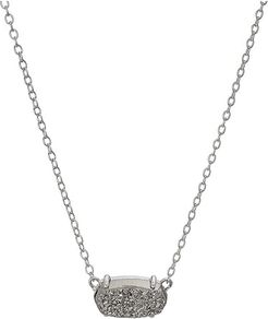 Ever Necklace (Rhodium/Platinum Window Drusy) Necklace