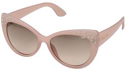 Plastic Cat Rhinestones (Pink) Fashion Sunglasses