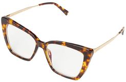 Becky IV (Amber Tortoise/Blue Light) Fashion Sunglasses