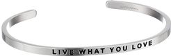 Live What You Love Cuff (Silver) Bracelet