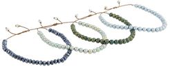 Set of 4 Bracelets with Freshwater Pearls and Crystals (Blue Mix) Bracelet