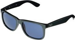 RB4165 Justin Square Sunglasses 54 mm (Green Metallic/Black) Fashion Sunglasses