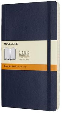 Classic Ruled Large Soft Notebook (Sapphire Blue) Wallet