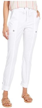 Wearables Right On Crop Pants in Stretch Poplin (White) Women's Clothing