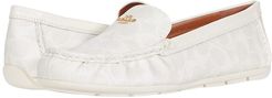 Marley Coated Canvas Driver (Chalk) Women's Slip on  Shoes