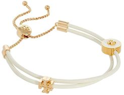 Enamel Logo Slider Bracelet (Tory Gold/New Ivory) Bracelet