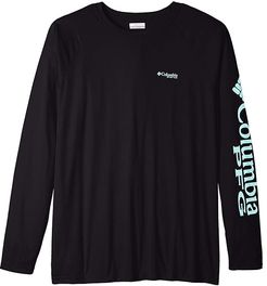 Big Tall Terminal Tackle L/S Shirt (Black/Gulf Stream Logo) Men's Long Sleeve Pullover