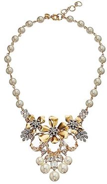 Flo Pave and Pearl Necklace (Pearl) Necklace