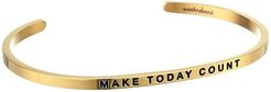 Make Today Count Cuff (Yellow Gold) Bracelet